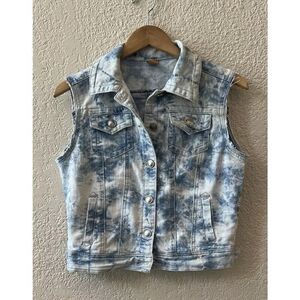 Jou Jou Tie-Dye Denim Vest